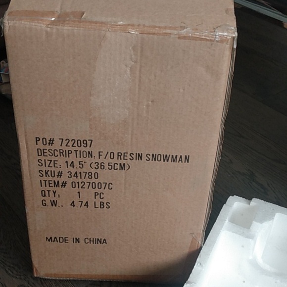 2002 Fibre Optic Lights Resin Tabletop 14.5 inches Snowman with Power Supply - Picture 12 of 12